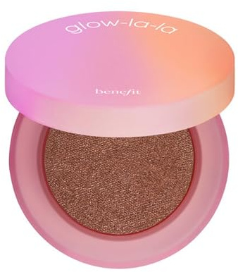 B-e-n-e-f-i-t Cosmetics NEW Glow-La-La Highlight, Radiant Shimmer Highlighter for Face & Eyes, Lightweight Glow, Longwear Silky Powder, Natural Radiance Makeup (Comet - Deep Dark)