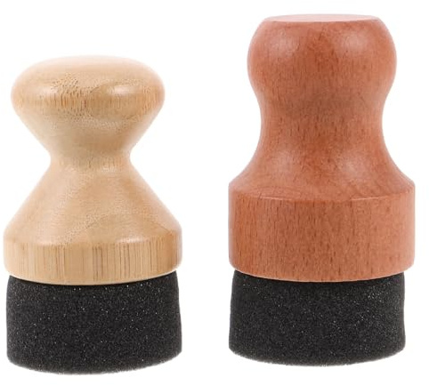BCOATH 2 Stück Teiliges Holzöl-wachs-applikator-set mit Wiederverwendbaren Schwammköpfen Natürlichem Kokos Mineralöl für Küchen-schneidebretter Möbelpflege und Oberflächenölpflege zu