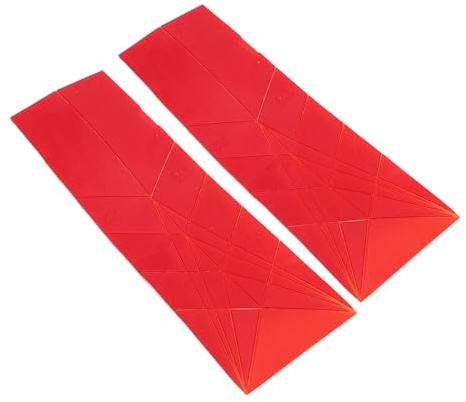 FILFEEL Set of 2 Foldable 3-in- Flat Measuring Spoons with Polygon Design, Heat- PP Kitchen Gadget, Multifunctional Folding Tool for Home Use (Large Red)