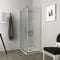 Cabina doccia rettangolare economica cristallo 4 mm 70x90 cromato | Luna