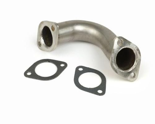 BGM Krümmer Auspuffanlage BGM Edelstahl kompatibel für 125-180ccm 2T Gilera Runner FX FXR, Italjet Dragster, Piaggio SKR, TPH, Skipper, Hexagon LX LXT SM04 SM06 SM02 Auspuffkrümmer