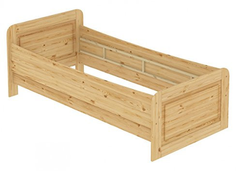 Erst-Holz® Seniorenbett extra hoch 100x220 Einzelbett Holzbett Gästebett Massivholz Kiefer 60.42-10-220 oR