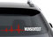 Herzschlag mit Ihrem Wunschtext Aufkleber 30 cm breite Herz Text Wahl freier Text FanAutoaufkleber Scheibe Sticker Lack Herz Herzlinie Aufkleber Sticker Hochleistungsfolie von myrockshirt ®
