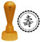 Stempel Adressstempel « LANGES LEBEN chinesisches Schriftzeichen » Durchmesser ca. Ø 40 mm - mit persönlicher Adresse und Motiv - China Kalligrafie Zeichen Kanji Japan Schrift Symbol