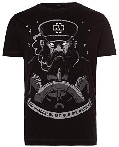 Rammstein Herren T-Shirt Seemann Offizielles Band Merchandise Fan Shirt Weiss mit mehrfarbigem Front Print (XL)