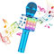 ShinePick Karaoke Bluetooth Microphone, 5 in 1 Recording & Singing Microphone for Kids Adults, Dancing LED Lights Portable Speaker Karaoke Machine, Wireless Microphones for Phone/Pad/TV (Blue)