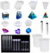Allazone Epoxidharz Formen Pyramide Groß Resin Silikonform, 7 Stück Harzgussformen Pyramide, Diamant, Werkzeuge Herstellen zum DIY Schmuck Basteln Machen
