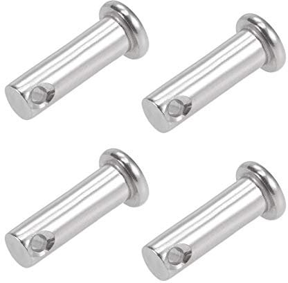 sourcing map 4 Stück Einloch Flachekopf Gabelkopfstifte Gelenkstift 8mm x 25mm Edelstahl 304