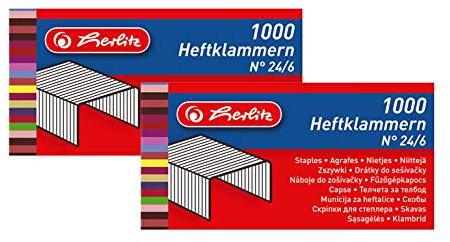Herlitz Heftklammer 24/6 1000 Stück (2 Packungen/No. 24/6)