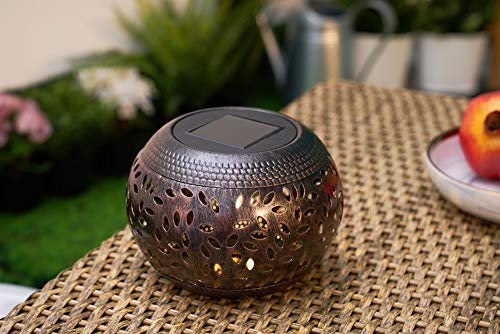 Pauleen 48065 Sunshine Afterglow Solar-Laterne Kupfer für außen - Balkon oder Garten