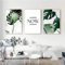 Nicole Knupfer 3-teiliges Poster-Set, Grüne Blätter Bilder Kunstdruck Wandbilder Dekoration für Wohnzimmer Schlafzimmer Modern Fine Art (ohne Rahmen) (C,50x70cm)