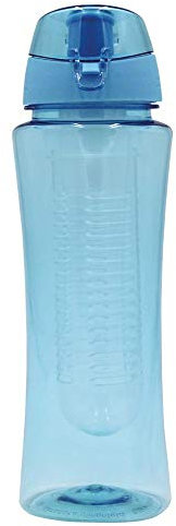 Steuber Trinkflasche Flavour 700ml hellblau mit Filtereinsatz, für Sport & Freizeit, Schraubverschluss mit Dichtungsring, Tragelasche