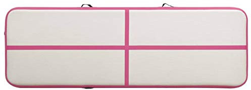vidaXL Tappetino da Ginnastica Gonfiabile con Pompa Materassino Gioco Lettino Sport Attrezzature Ginnastica Attrezzi 300x100x15cm PVC Rosa