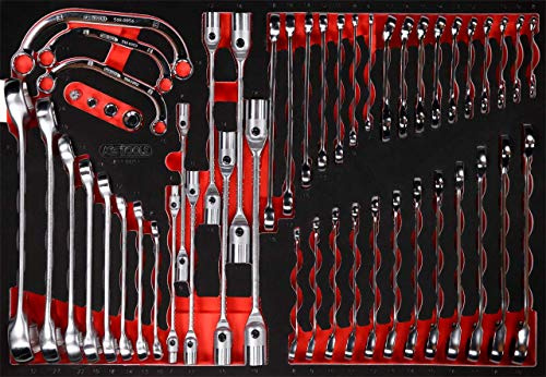 KS Tools 811.0051 Schraubenschlüssel-Satz in Schaumstoffeinlage, 51-tlg