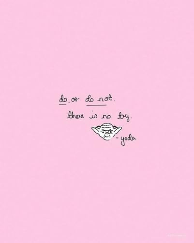 Komar Wandbild - Star Wars Quote Yoda Cute - Größe: 40 x 50 cm (ohne Rahmen) - Dekoration, Kinderzimmer, Poster, Kunstdruck