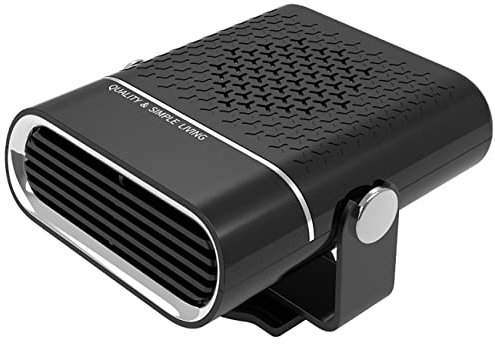 Dr.CarHome Chauffe-Auto, 12V/24V 1000W Ventilateur de Chauffage Portable Anti-buée Plug in Allume-Cigare Dégivreur, 2 en 1 Chauffage Refroidissement Sèche-Linge Désembuage Dégivreur,Noir