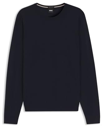BOSS Herren Leno-P Slim-Fit Pullover aus Merinowolle