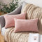 MIULEE Kissenbezüge Kordsamt Kissenbezug Zierkissenbezug Dekokissen Sofakissen Kord 2er Set Kissenhülle Dekorative Zierkissenbezüge Kissen für Sofa Couch Zuhause Wohnzimmer 40x60 cm Rosa