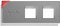 BSEED Panel de marco de vidrio con marco doble para WiFi Interruptor Persiana y enchufe doble,cristal panel de vidrio para WiFi Interruptor Persiana y toma de Gris 228 mm