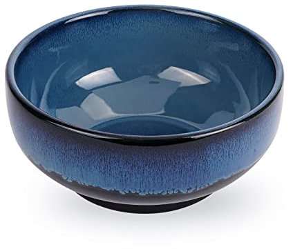 GRABADO Ensaladera de cerámica, Ensaladera Grande Diámetro 20.5 cm, Capacidad de 1.7 Litros, Cuencos Sopa, Cuenco para Fideos, Cereales, Apto Para Lavavajillas Y Microondas,Azul Cielo, 1 Stück