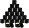 Coloch Paquete de 24 latas de velas de 8 onzas con tapa, tarros de vela negro mate para hacer velas, contenedor de velas a granel, suministros de metal para hacer velas de bricolaje, manualidades,