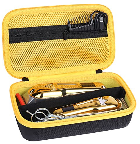 khanka Hartschalenkoffer, kompatibel mit Ufree Haarschneidemaschinen + T-Blade Hartschalen-Trimmer-Set, Organizer-Aufbewahrung für Ufree Männer, Frauen, Kinder, Friseurpflegeset, nur Etui (schwarz)