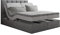 TRADA Palma Boxspringbett elektrisch mit Lattenrost und Matratze (Grau, 200 x 200 cm)