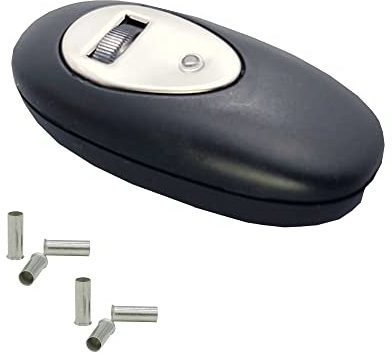 LED Dimmer 4-100W Universaldimmer Schnurdimmer Handdimmer Schwarz mit Drehregler und Aderendhülsen 25-160W