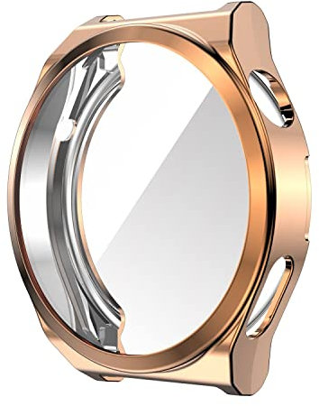 König Design Schutz Watch Hülle kompatibel mit Huawei Watch GT 3 Pro 43mm Case Cover Etuis Displayschutz Rose Gold