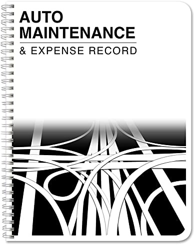 BookFactory Auto Maintenance Log, 8.5 x 11 Wire-O, 100 Pages