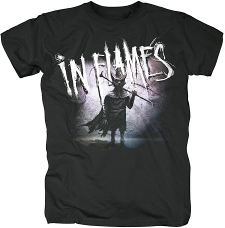 In Flames The Mask Männer T-Shirt schwarz L 100% Baumwolle Band-Merch, Bands