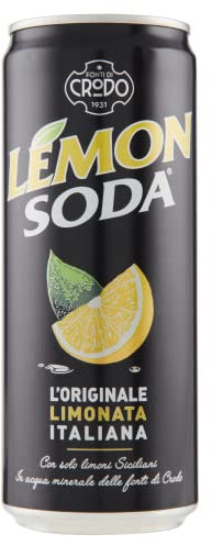 Campari Group Lemon Soda Lot de 24 bouteilles de soda au citron italien Limonata + Polpa gourmet italien 330 ml