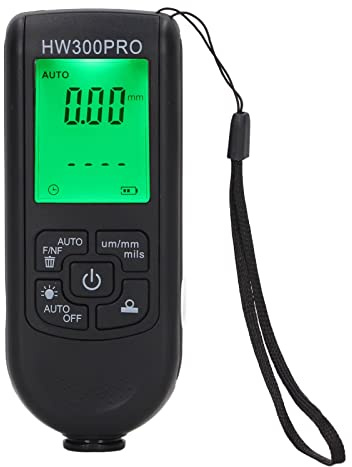 Digitales Auto-Schichtdickenmessgerät, ABS-Farbdickenmessgerät, Automatische Abschaltfunktion, Lackschichtmessgerät für den Außenbereich (Schwarz)