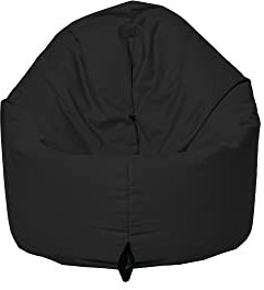 MB MILLINDABAG 2 in 1 Sitzsack für Kinder Jugendliche und Erwachsene Beanbag Sessel Kissen Indoor & Outdoor Gaminggeignet & bereits gefüllt Sitzkissen Bodenkissen (Schwarz, Durchmesser: 125 cm)