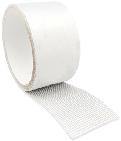 Terryshop74 Nastro a rete adesivo Bianco 5cm x 200cm – Superforte per riparazione zanzariere, buchi e squarci – Forte adesione, durevole, resistente e facile da usare