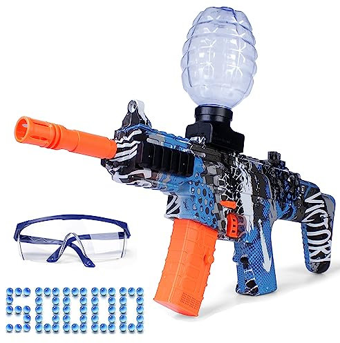 Gel Ball Blasters, Elektrischer Gel Ball Blasters mit 50000 BäLlen und Schutzbrille für Outdoor-Sportarten und Teamspiele für Kinder und Erwachsene, Geschenk für Kinder Ab 8+