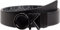 Calvin Klein Herren Gürtel Metal Bombe Mono zum Wenden, Schwarz (Ck Black Smooth/Classic Mono), 80 cm