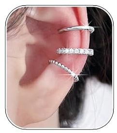 3 Pcs Ear Cuff Non Piercings Earrings Set for Women Teen Gifts Trendy