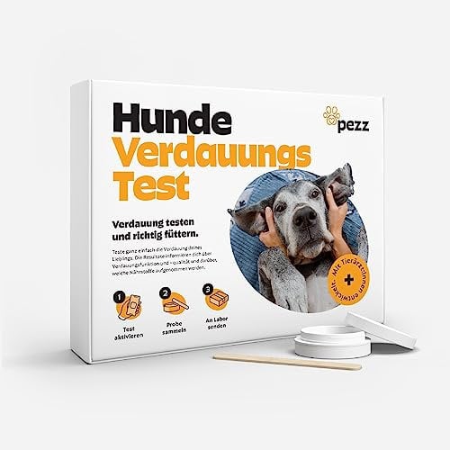 PEZZ Verdauungstest für Hunde: Überprüfung der Verdauungsqualität und Nährstoffaufnahme | Individuelle Ernährungsbedürfnisse als Labor-Befund | Kostenloser Labor-Versand