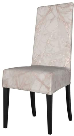 OPSREY Rose Gold Marble printed Removable Dining Chair Cover Chair Protector Kitchen Chair Cover