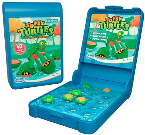 ThinkFun Flip N' Play: Topsy Turtles Reise-Logikspiel für Roadtrips, Flugzeugfahrten und Urlaub