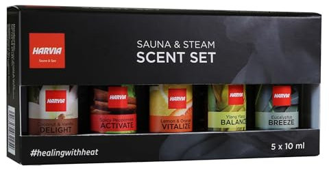 Harvia Juego de 5 infusiones para sauna y sauna de vapor, 10 ml