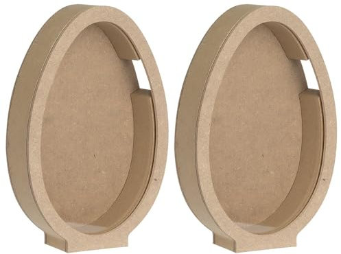 Ideen mit Herz 2 scatole a forma di uovo con finestra di visualizzazione, scatole regalo con coperchio, progetto fai da te, confezione per Pasqua, conservazione e promemoria, per creare e dipingere,