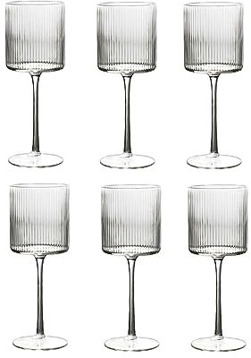 SUREK Magnifiquement Verres à vin Classiques Verres à Champagne Ronds à Longue Tige Verres à vin Rouge Ensemble de Verres à vin Blanc Personnaliser