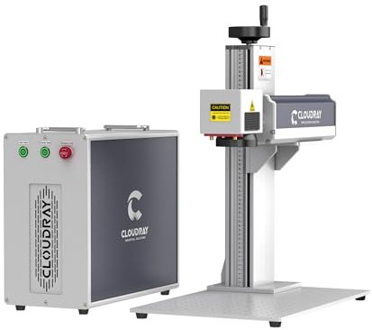 Cloudray Fiber Laser 30W Laser Graviermaschine Laser Engraver Lasergravierer Lasergravur Maschine faserlaser 30w Raycus Gravur Laser Marker Cutter Engraver Rotary Laser (30W 110 * 110mm+R80 Rotary)