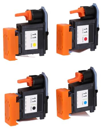 4 Stück Druckkopf, Ersatz für Designjet 100 110 111 500 510 800 813 850, Magenta Schwarz Cyan Gelb, Drucker