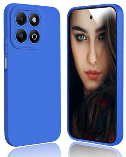 DESSEN Cover per Honor 200 Smart 5G - Silicone Custodia Antiurto Protezione Fotocamera Case Sottile e Morbida TPU Bumper Antishock Anti-Impronte, Blu Scuro