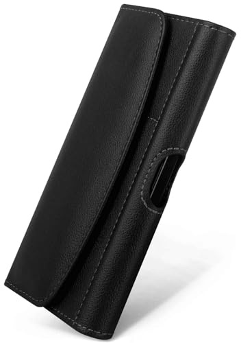 moex Snap Bag für Honor Magic V3 Handytasche Gürtel Tasche quer, Handy Gürteltasche mit Clip Halterung, Holster Quertasche PU Leder Etui Damen Herren Magnetverschluss, Schwarz
