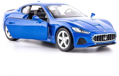 imtfzct 1/36 Maßstab Maserati GT Casting Car Model, Zinklegierung Spielzeugauto für Kinder, Pull Back Fahrzeuge Spielzeugauto für Kleinkinder Kinder Jungen Mädchen Geschenk (blau