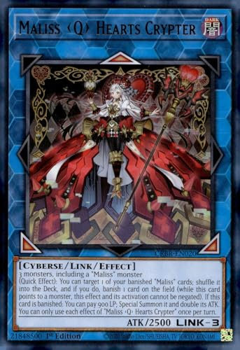 YU-GI-OH! Maliss Q Hearts Crypter - CRBR-EN020 - Ultra Rare - 1. Auflage - 1 Count - Card - Kartenspiel - Anime - Violett - Plastik - Male - 2022 - Trading Card Game Singles - Collectible Card